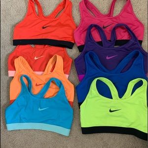 Lightly used Nike dri fit sport bras!